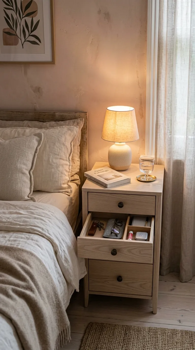 small bedroom storage ideas Drawer Bedside Table