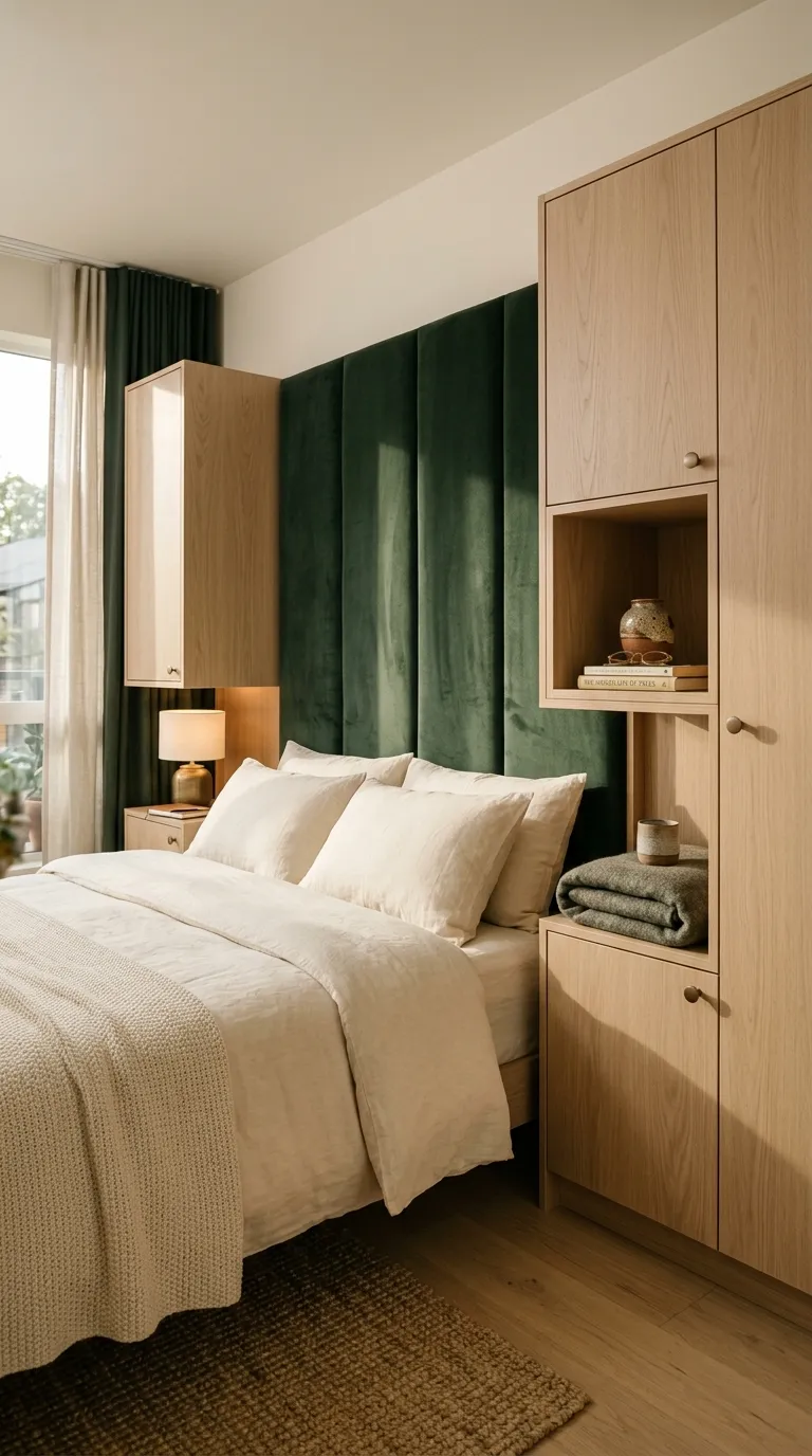 small bedroom storage ideas Headboard With Storage