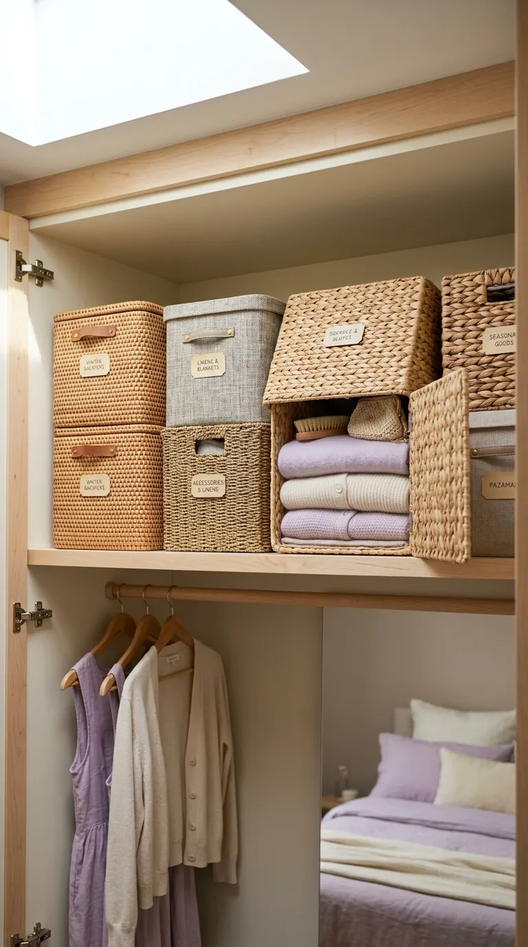 small bedroom storage ideas Overhead Storage Bins