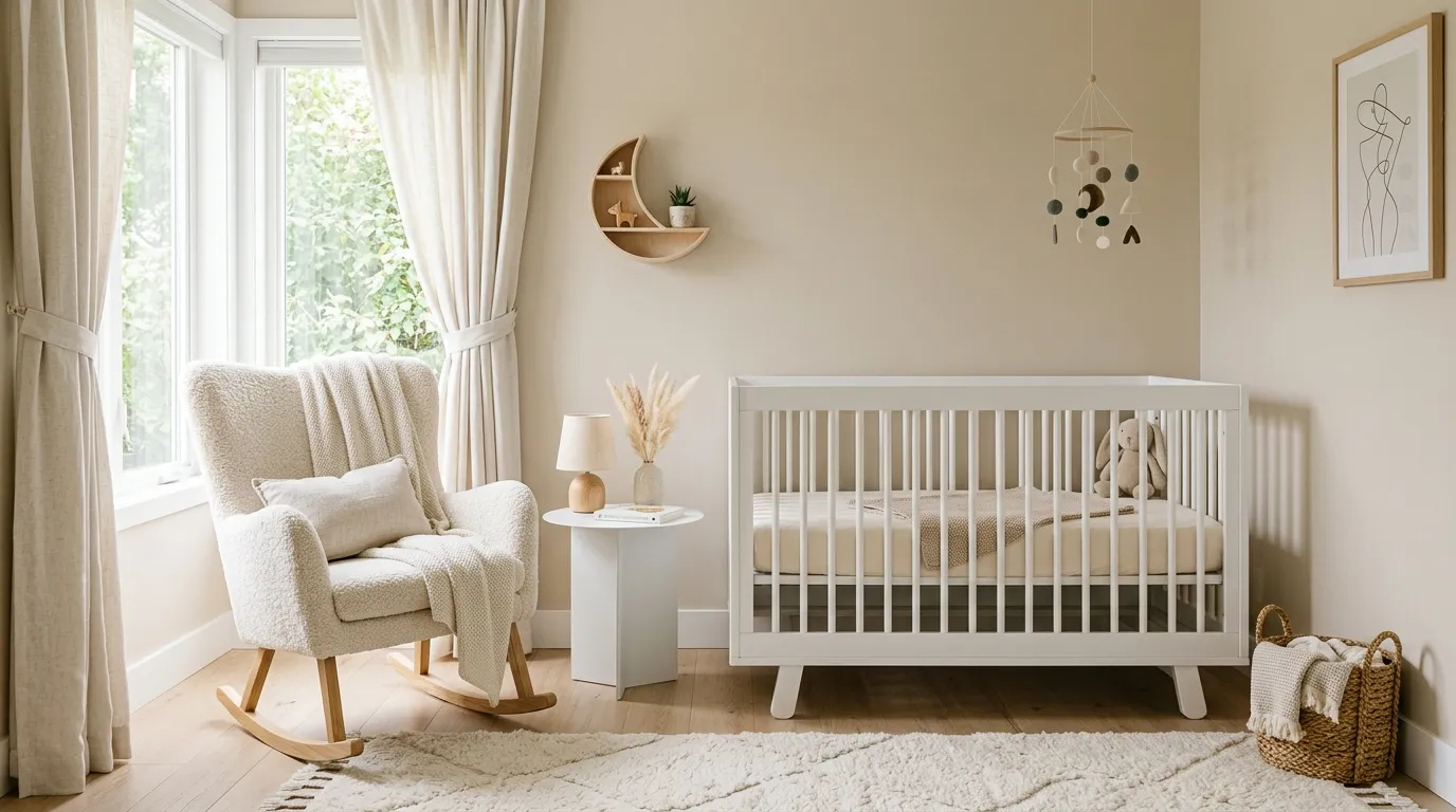 small nursery decor ideas Boucle Accent Chair