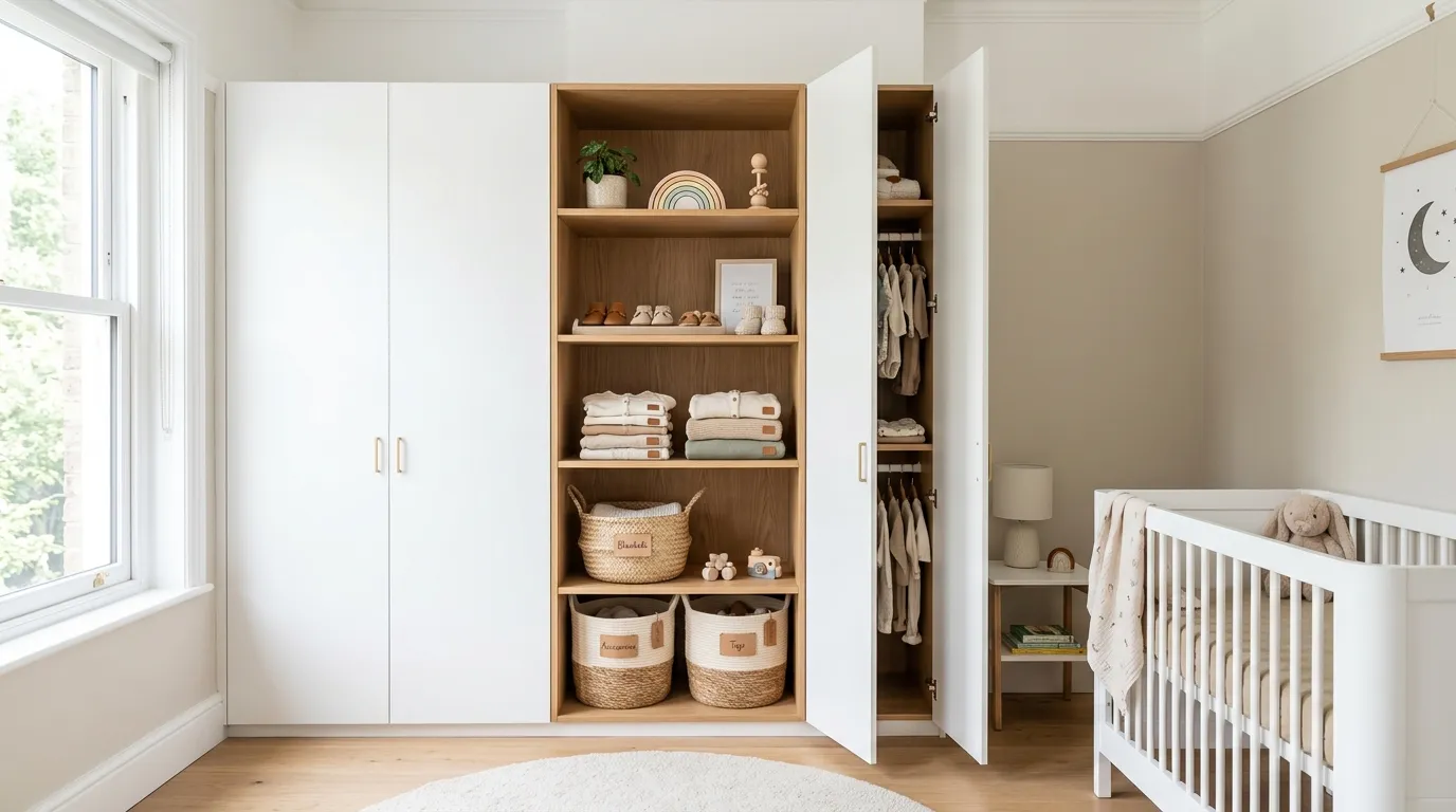 small nursery decor ideas Built-In Closet Organization