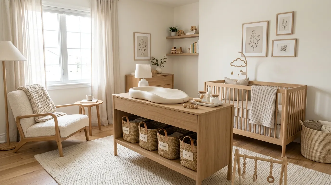 small nursery decor ideas Hidden Basket Storage