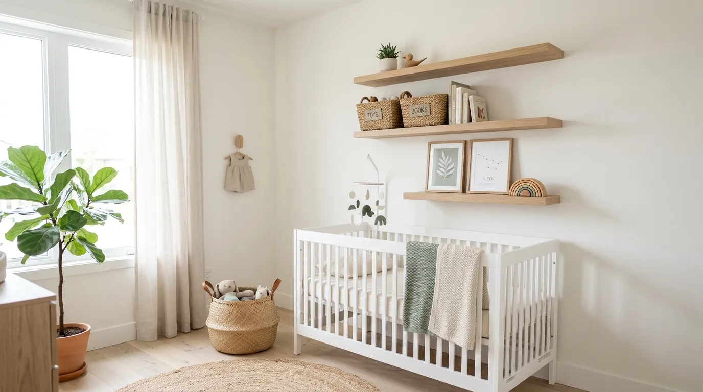 small nursery decor ideas Vertical Wall Storage