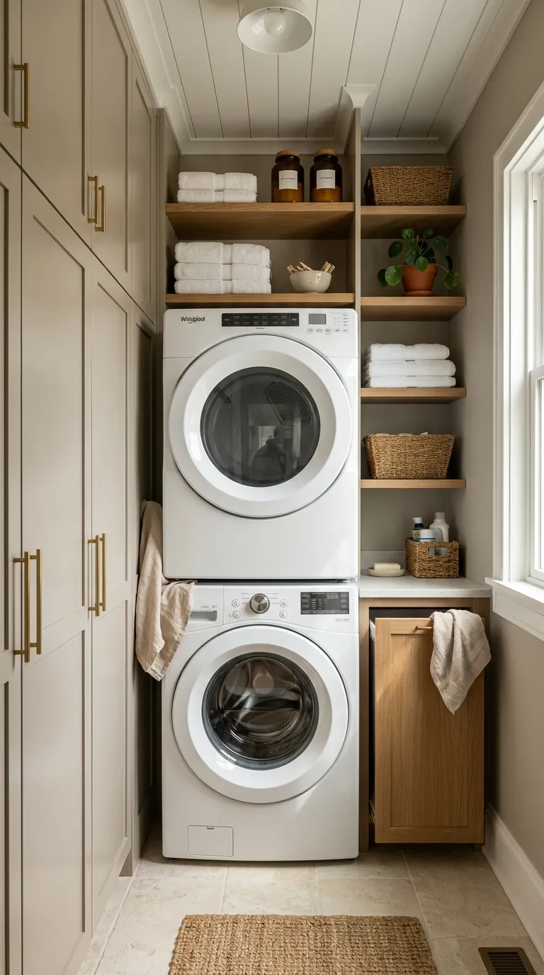 stackable washer dryer laundry room ideas Build a Tall Appliance Wall