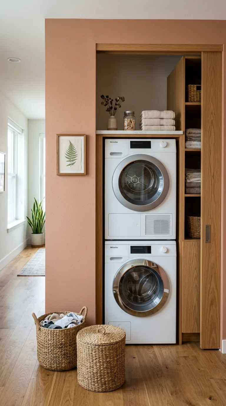 stackable washer dryer laundry room ideas Create a Laundry Nook