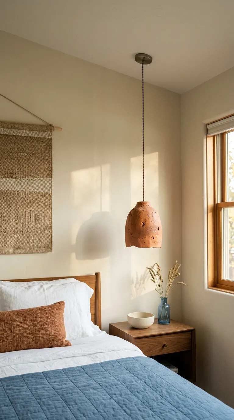 terracotta and blue bedroom decor Terracotta Pendant Light