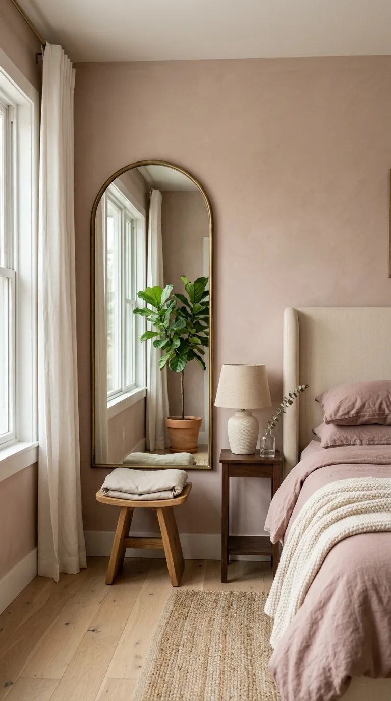 wall art ideas bedroom Arched Mirror Art