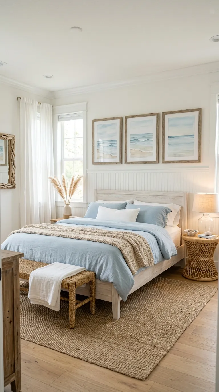 wall art ideas bedroom Coastal Blue Prints