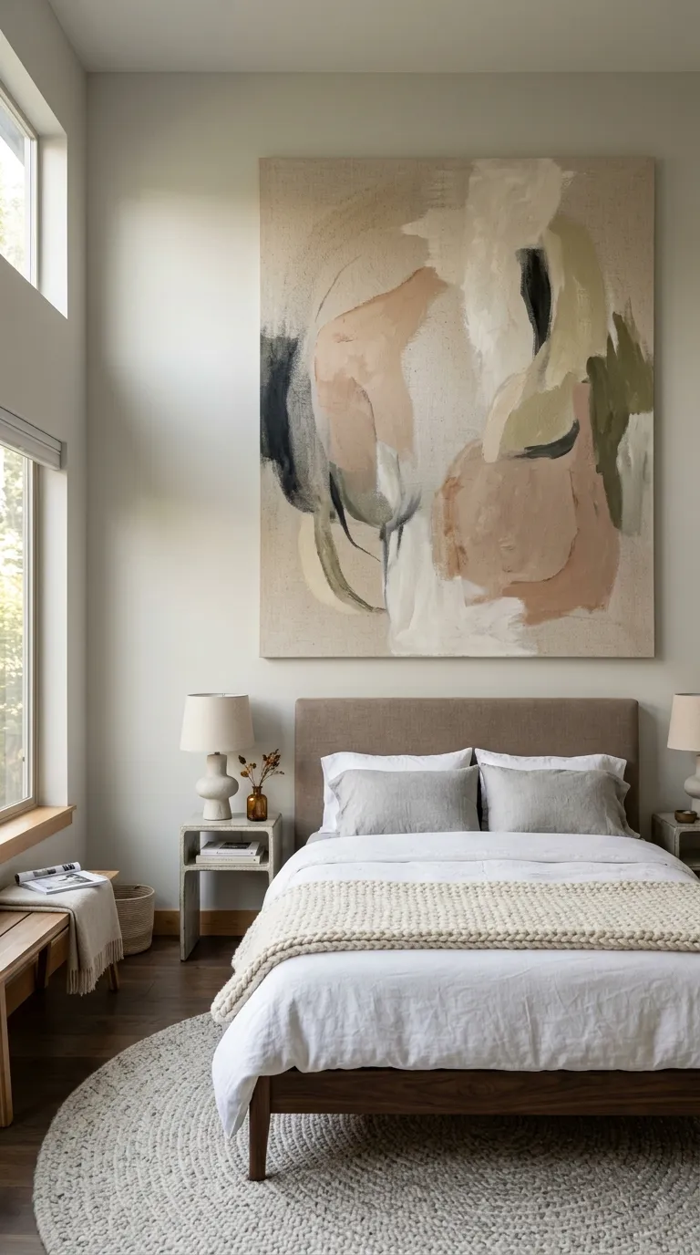 wall art ideas bedroom Oversized Abstract Canvas