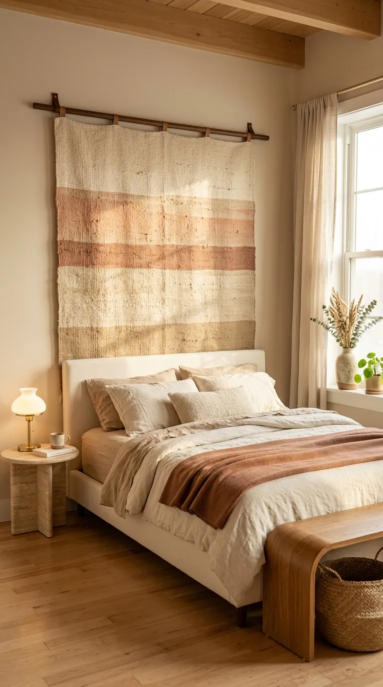 wall art ideas bedroom Oversized Textile Panel