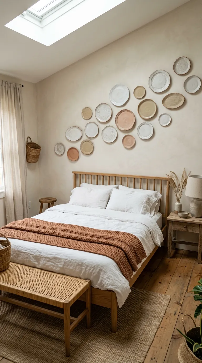 wall art ideas bedroom Sculptural Wall Plates