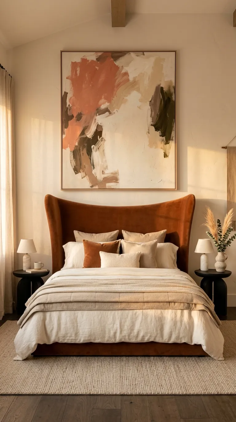wall art ideas bedroom Statement Headboard Art