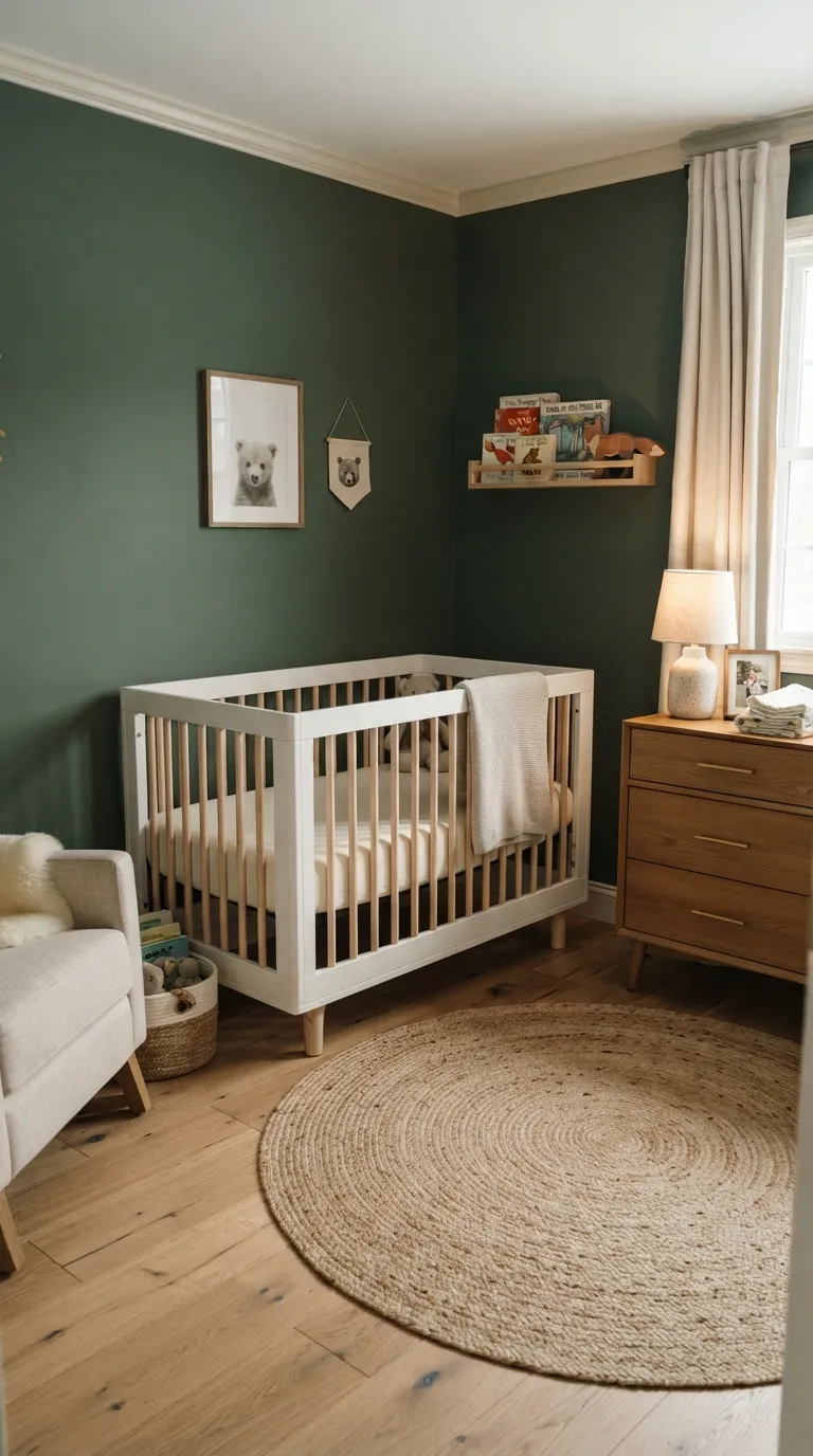 woodland nursery decor ideas Forest Green Walls