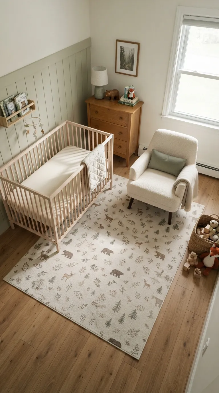 woodland nursery decor ideas Forest-Inspired Rug