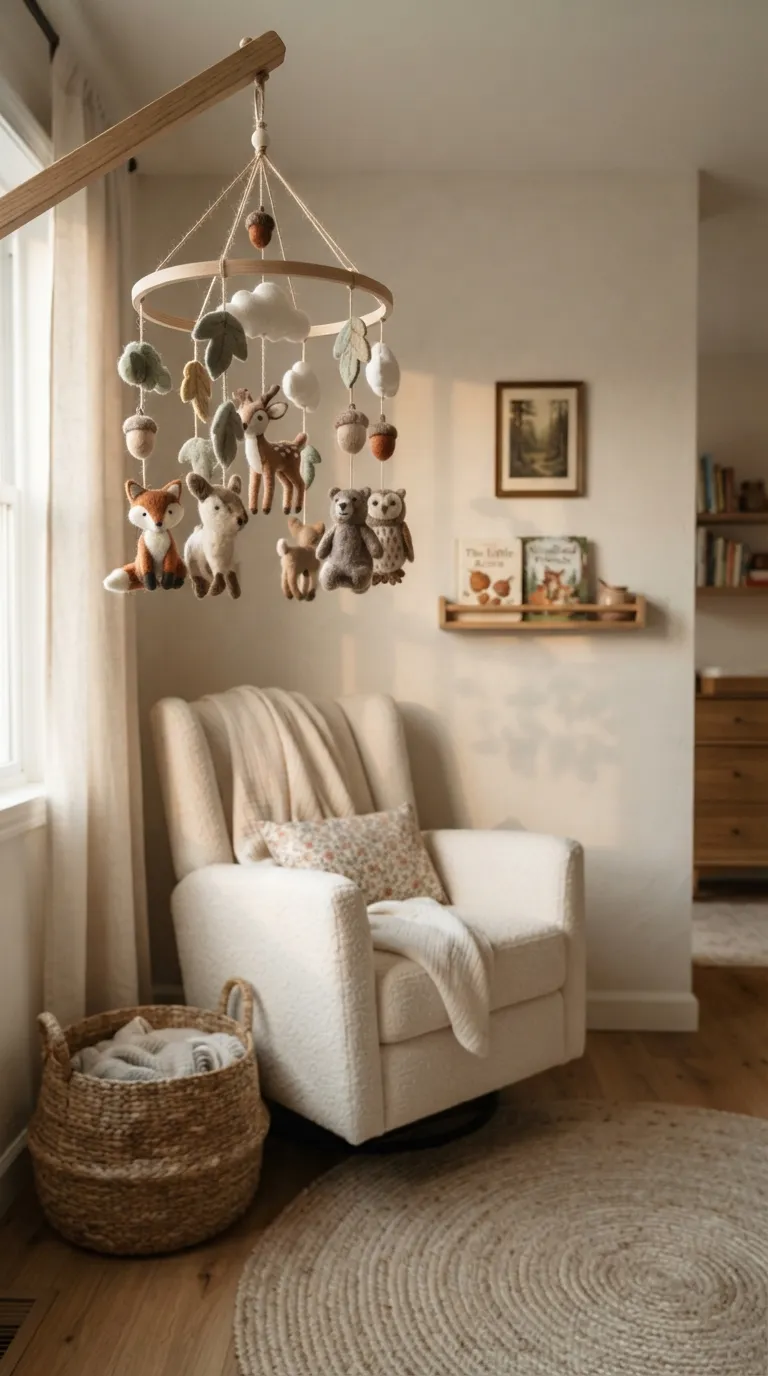 woodland nursery decor ideas Handcrafted Woodland Mobiles