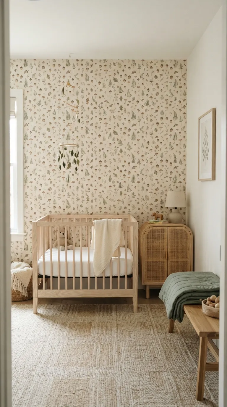 woodland nursery decor ideas Nature-Inspired Wallpaper