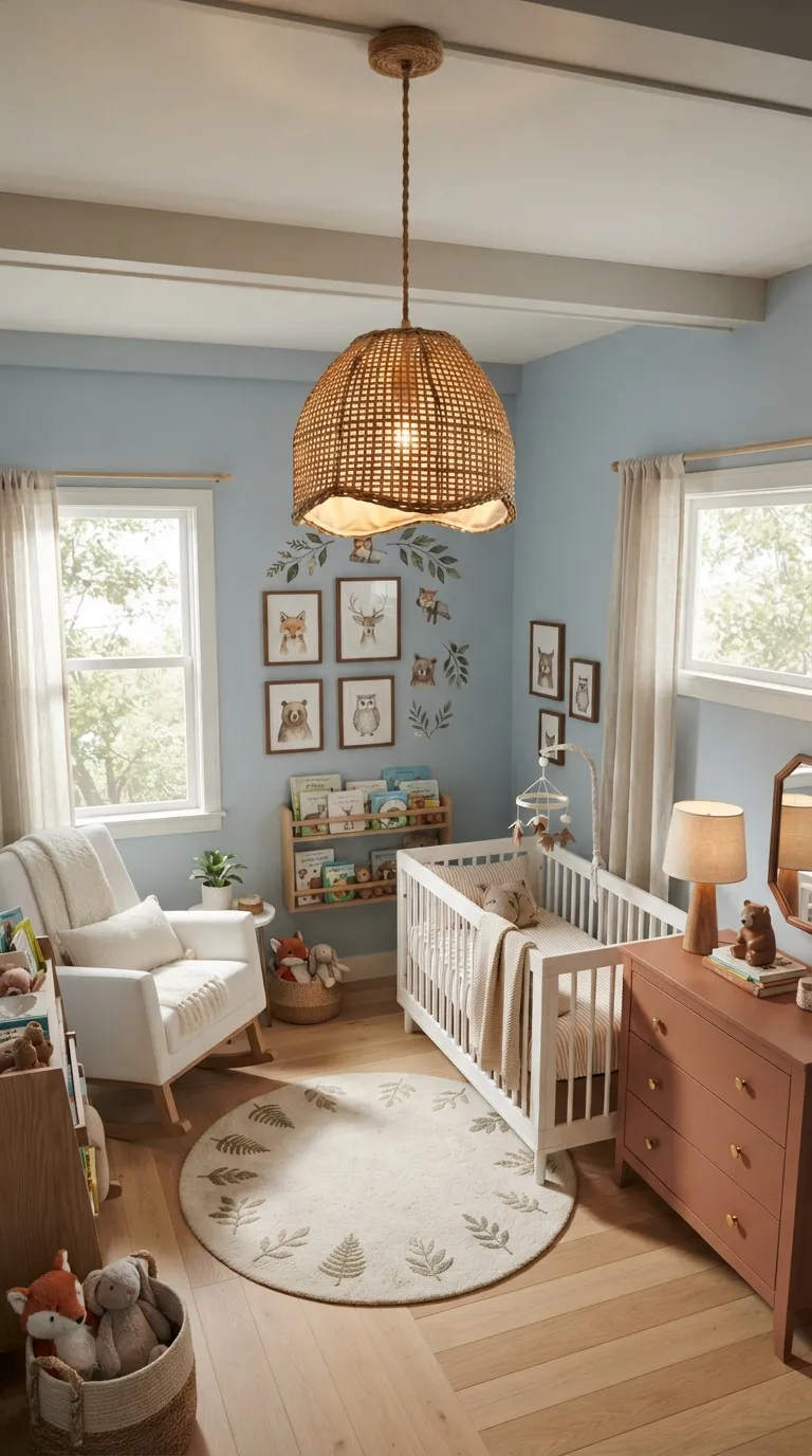 woodland nursery decor ideas Rustic Ceiling Light
