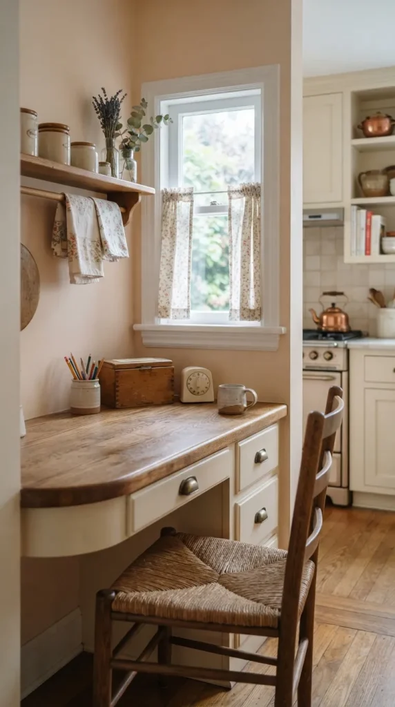 A Cozy Kitchen Desk Nook