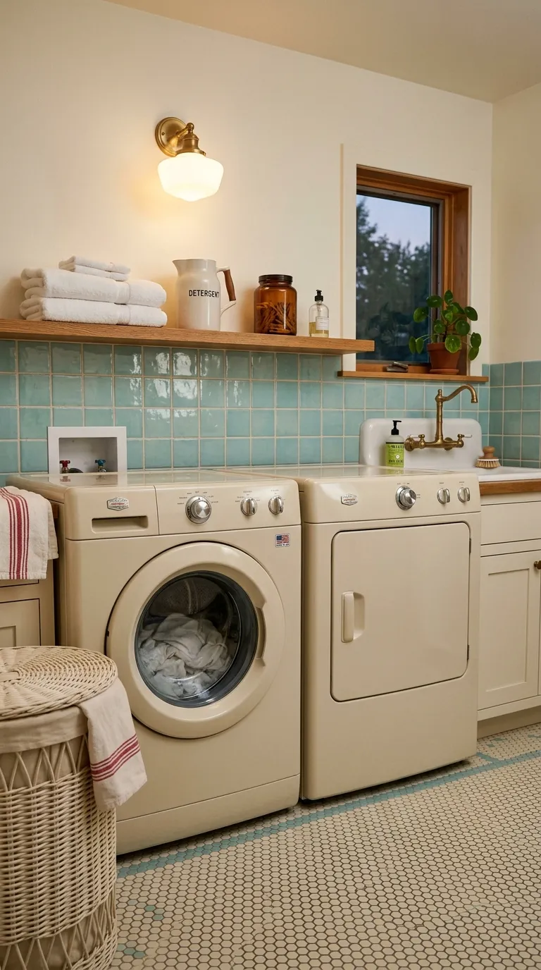 aesthetic laundry room ideas Retro Appliance Corner