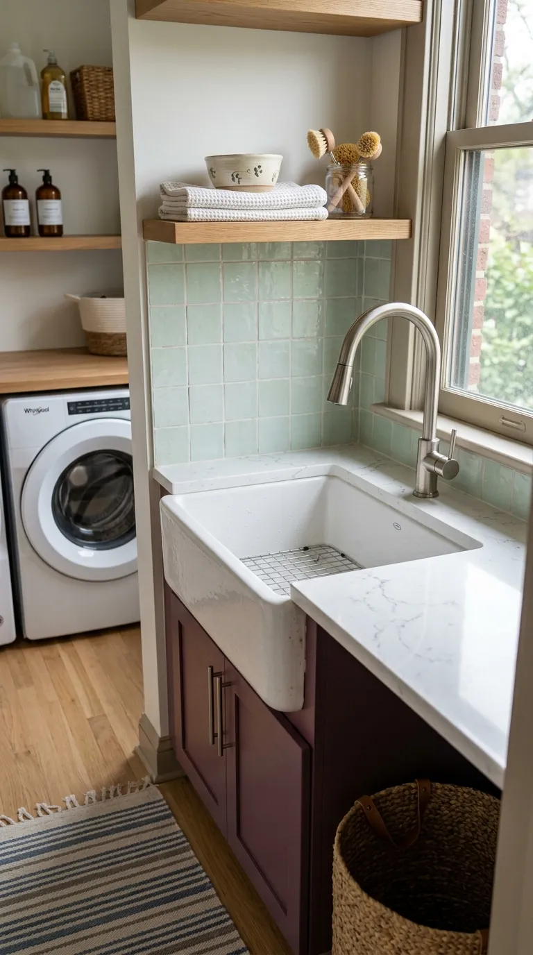 aesthetic laundry room ideas Small Laundry Sink