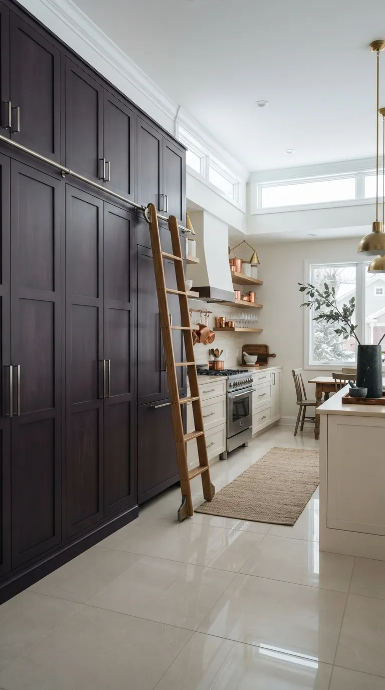 Aubergine Kitchen Ideas Aubergine Ceiling-Height Cabinetry