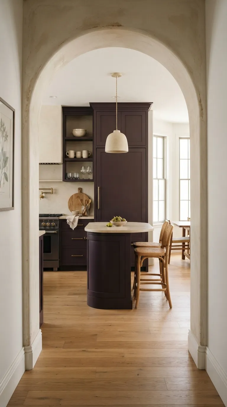 Aubergine Kitchen Ideas Aubergine Kitchen With Arched Details