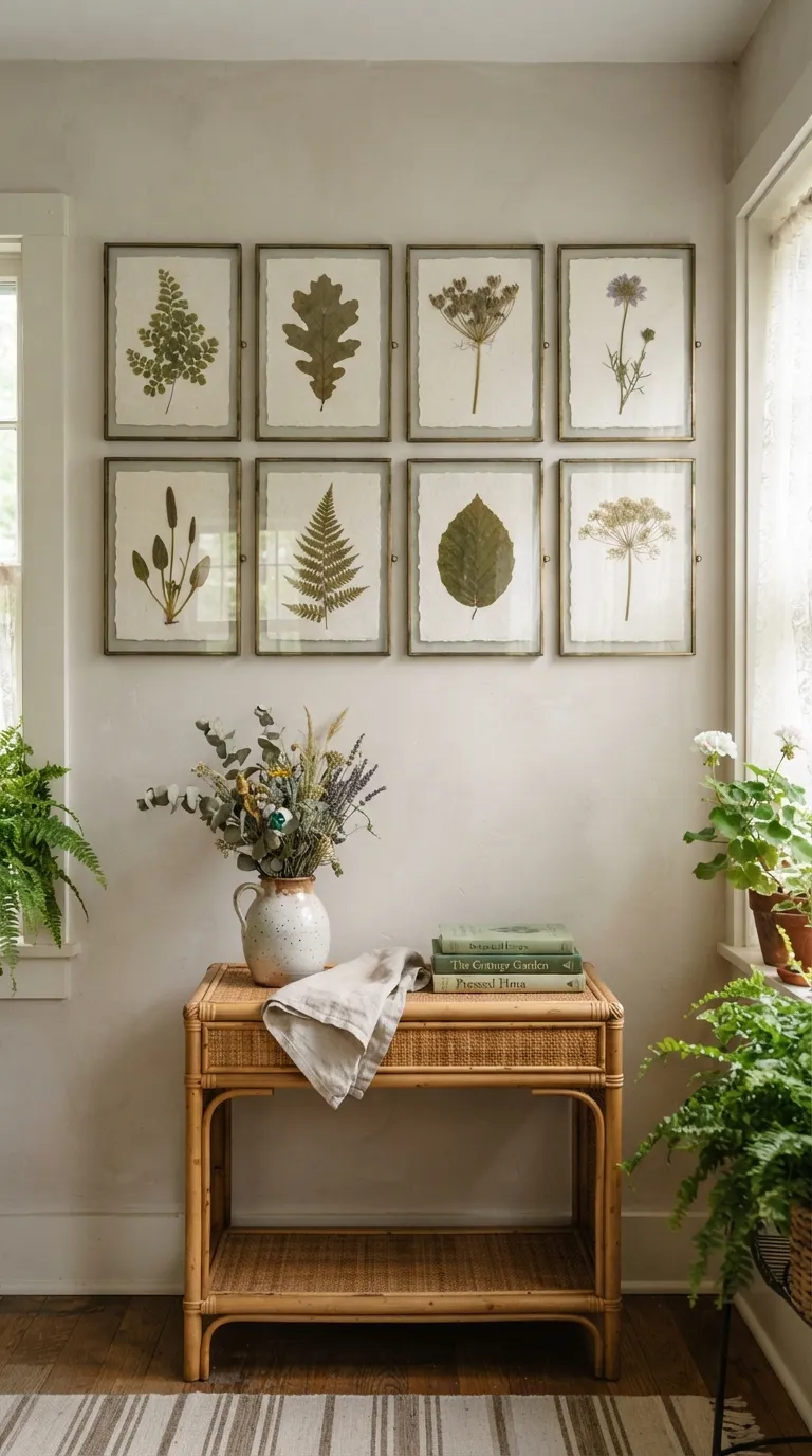 best cottagecore wall decor ideas Botanical Specimen Grid