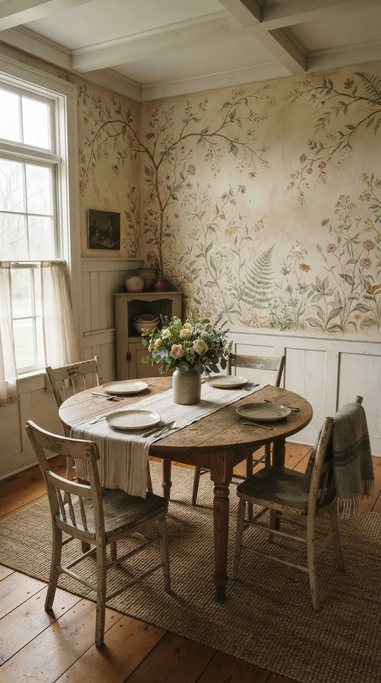 best cottagecore wall decor ideas Botanical Wall Mural