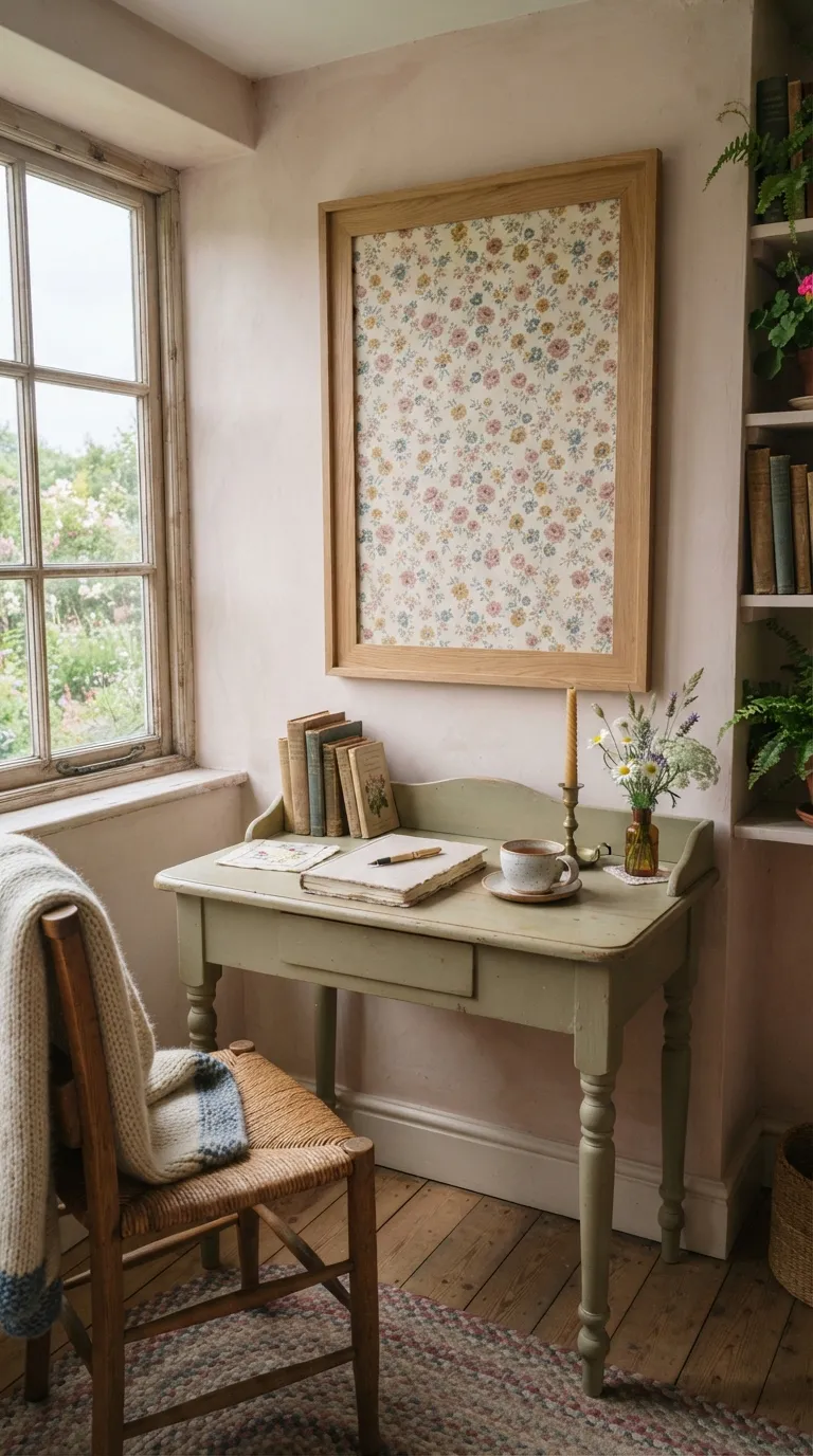best cottagecore wall decor ideas Floral Fabric Panel
