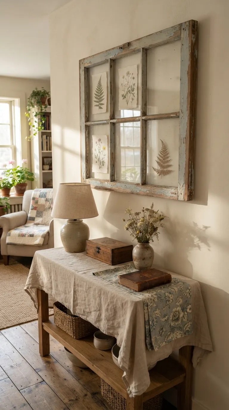 best cottagecore wall decor ideas Vintage Window Frame