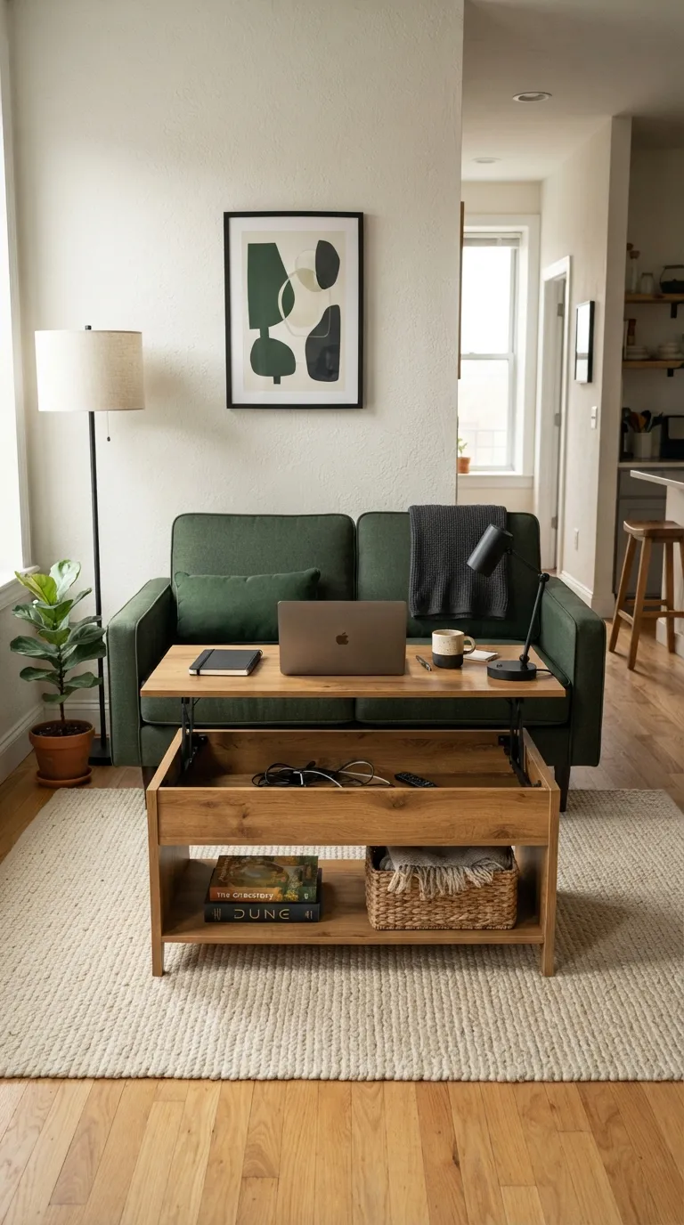 best furniture for small apartments Lift-Top Coffee Table