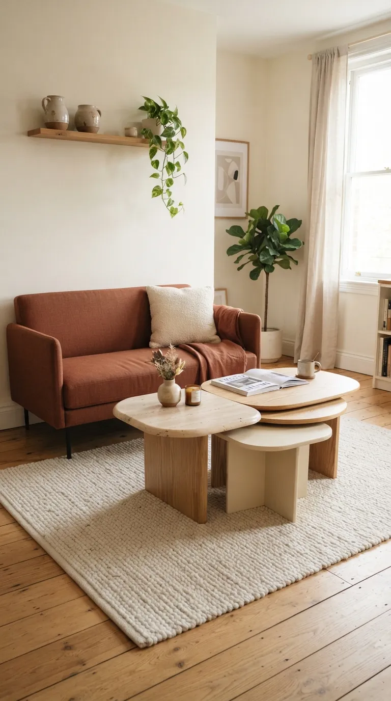 best furniture for small apartments Nesting Tables That Tuck Away