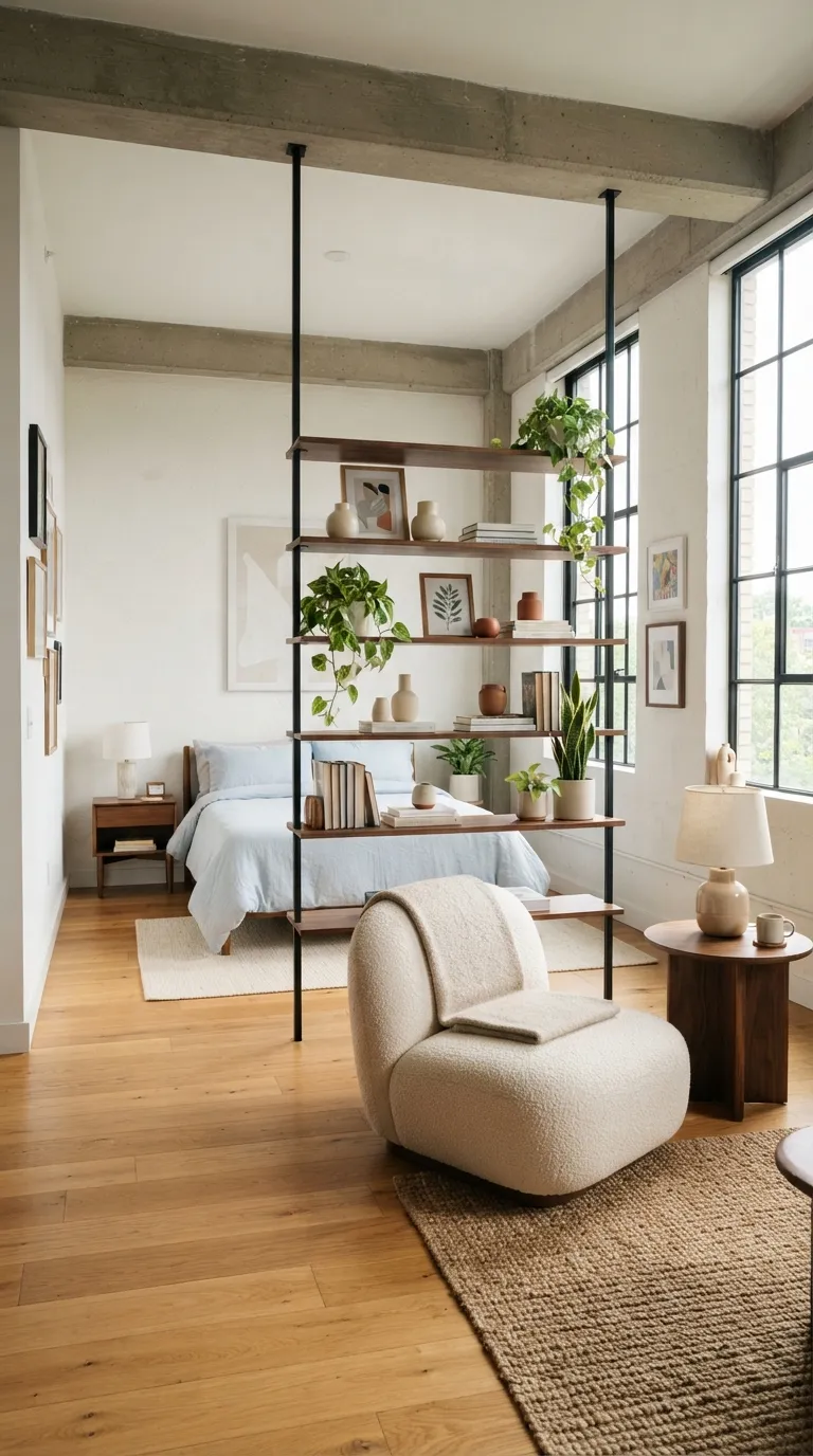 best furniture for small apartments Slim Bookshelf Room Divider