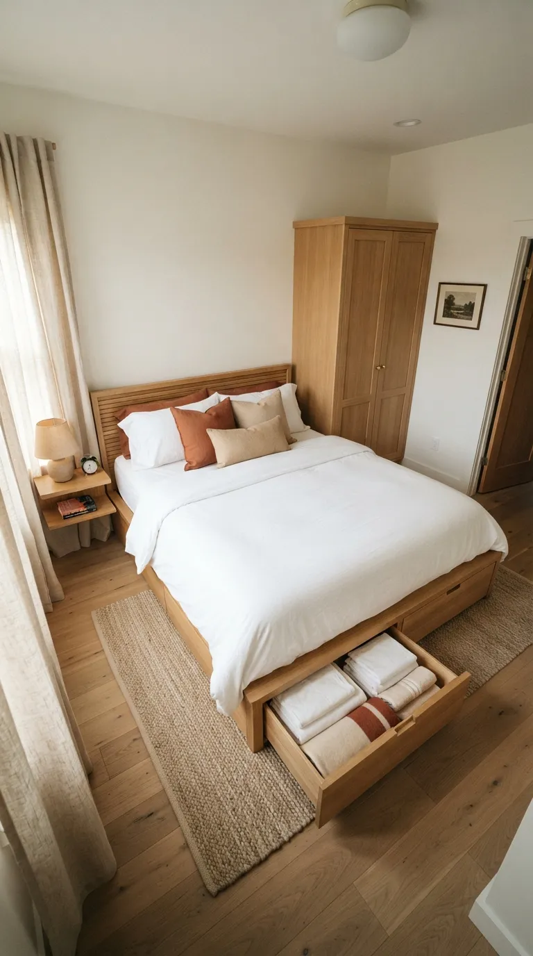 best furniture for small apartments Storage Bed With Drawers