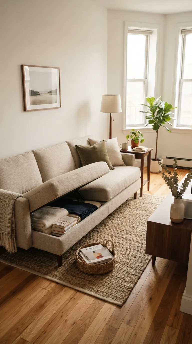 best furniture for small apartments Storage Sofa With Style
