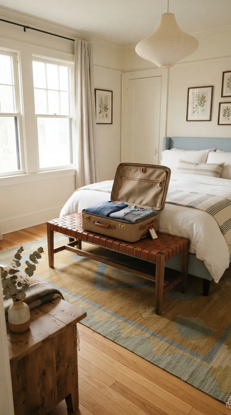 best guest room essentials Convenient Luggage Bench