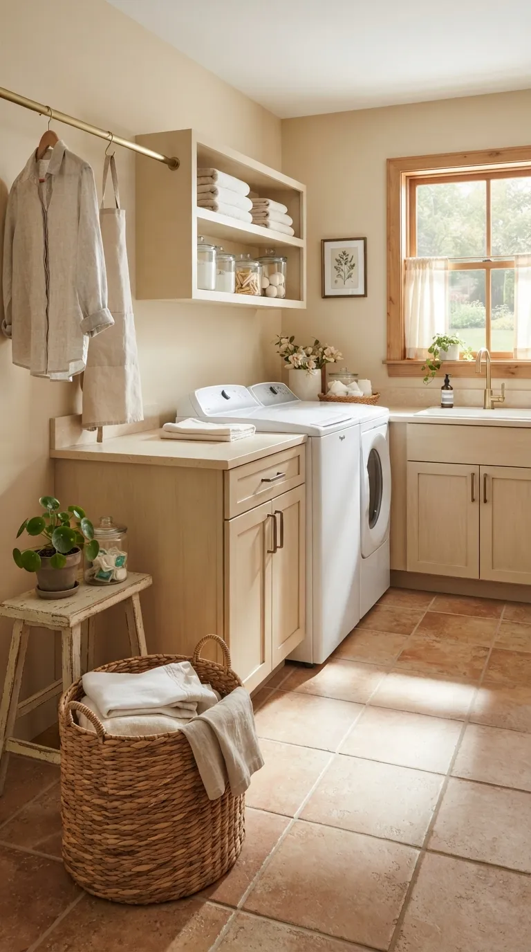 best paint colors for laundry rooms Creamy Beige