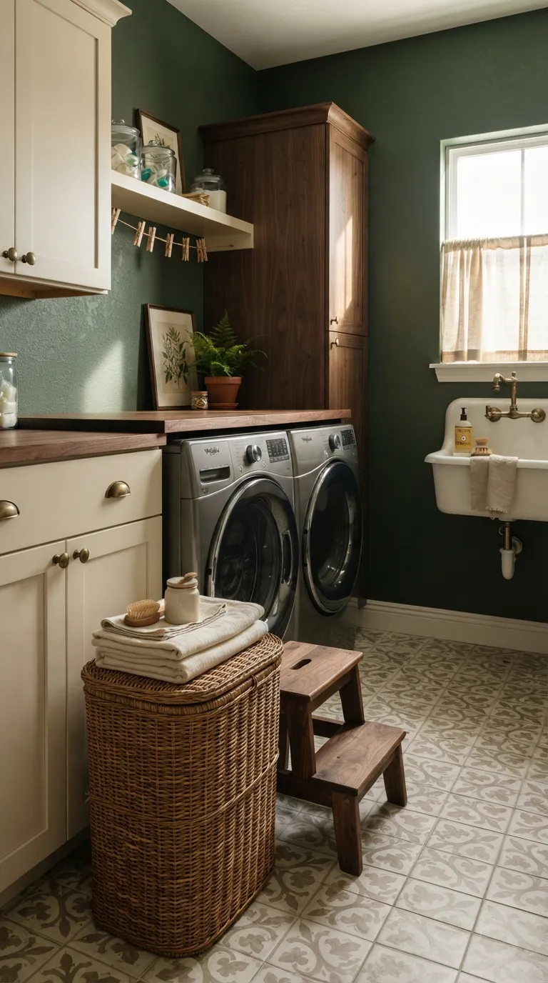 best paint colors for laundry rooms Deep Forest Green