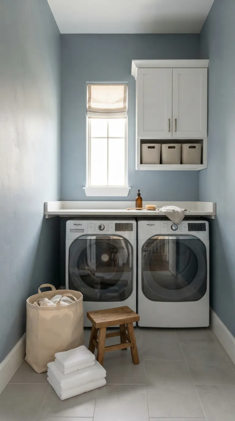 best paint colors for laundry rooms Dusty Blue