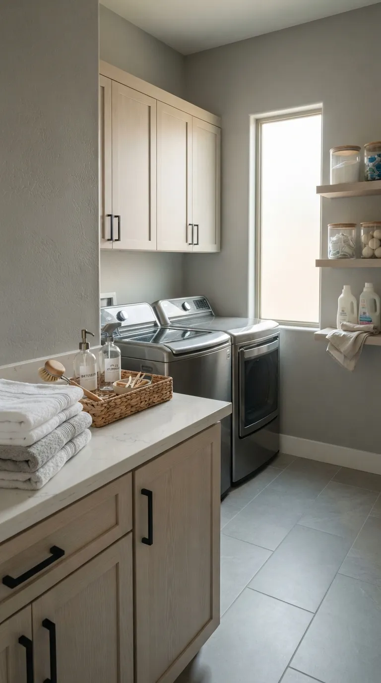 best paint colors for laundry rooms Misty Gray