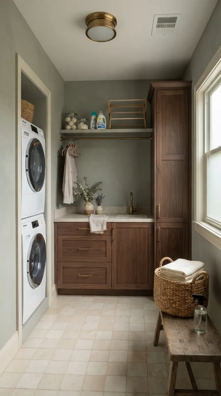 best paint colors for laundry rooms Muted Sage Green