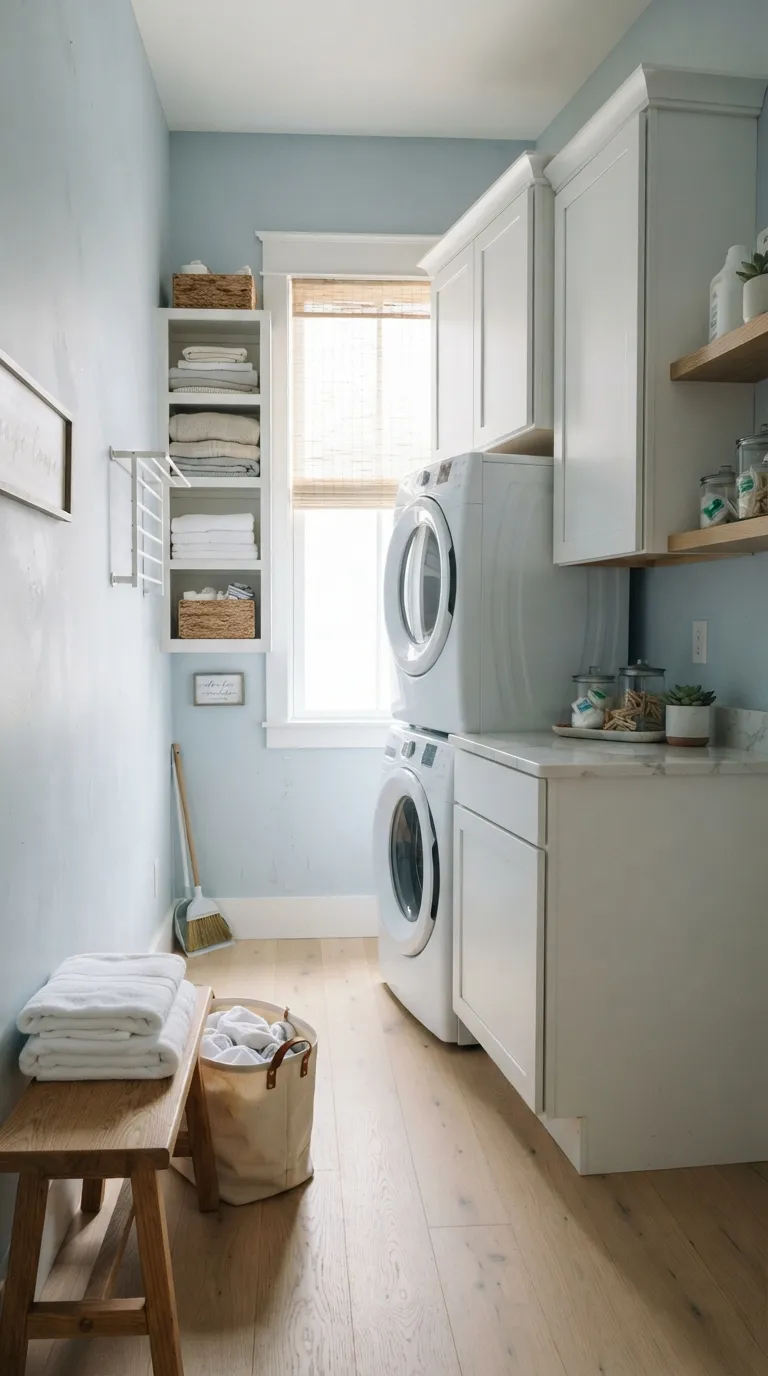 best paint colors for laundry rooms Powder Blue