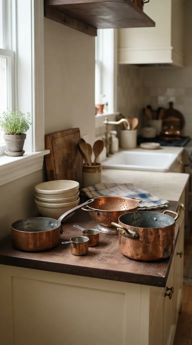best thrifted vintage home decor ideas Copper Kitchenware