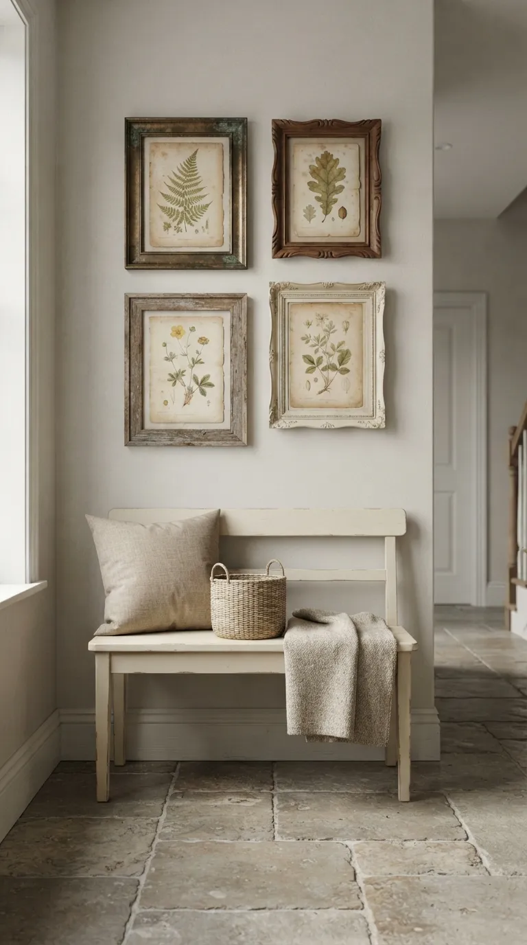 best thrifted vintage home decor ideas Framed Botanical Prints