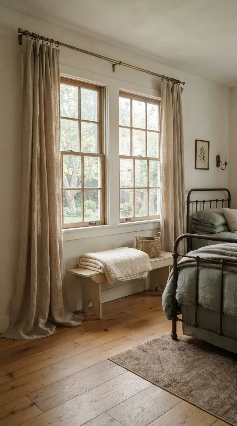 best thrifted vintage home decor ideas Vintage Linen Curtains