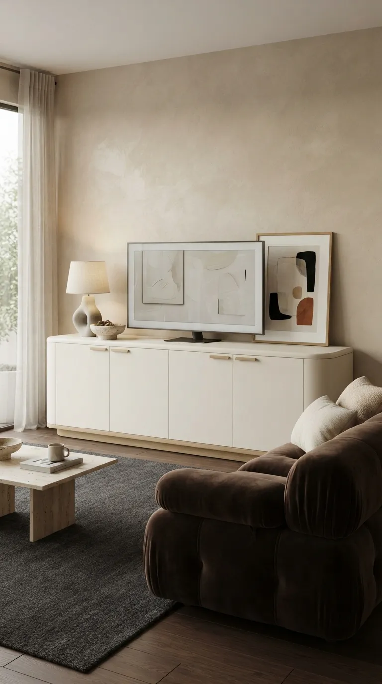 best tv stand ideas for apartments Closed Storage Credenza