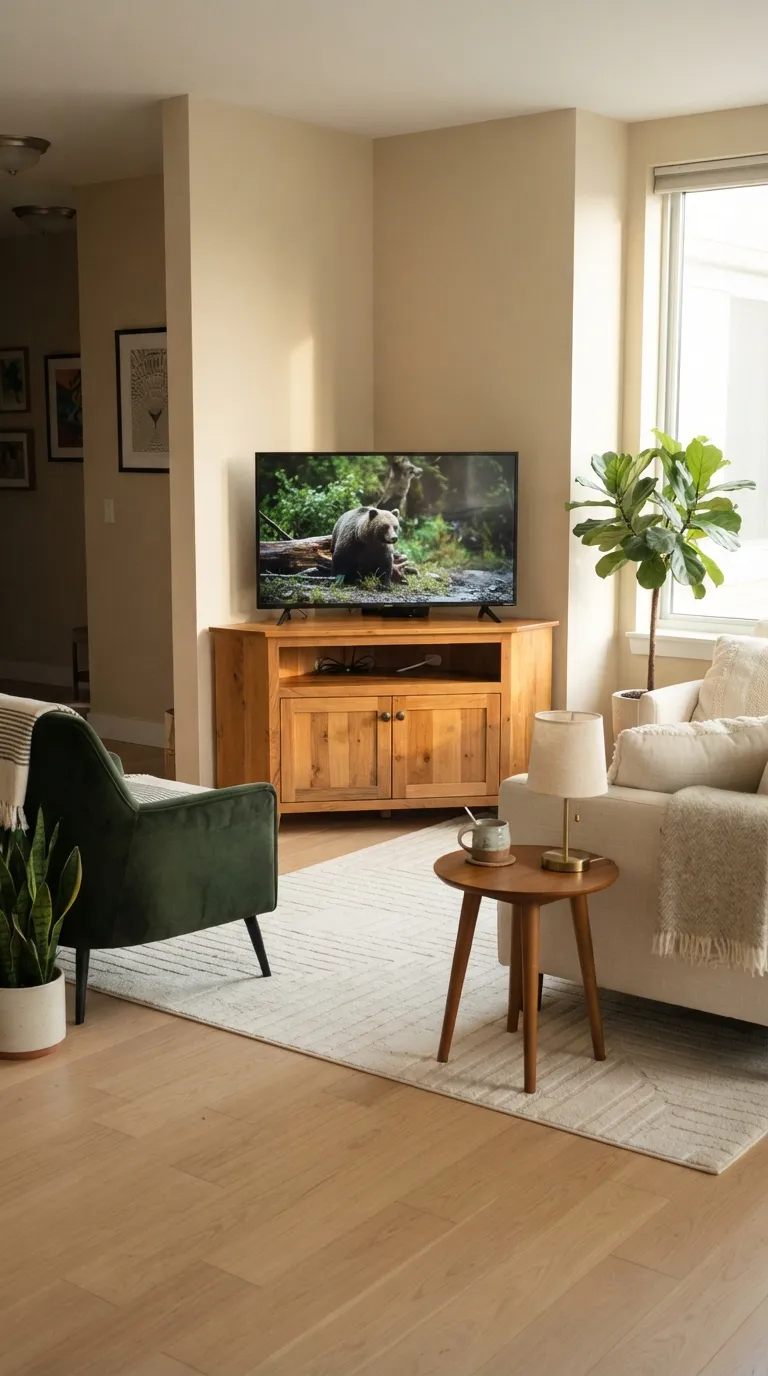 best tv stand ideas for apartments Corner TV Stand