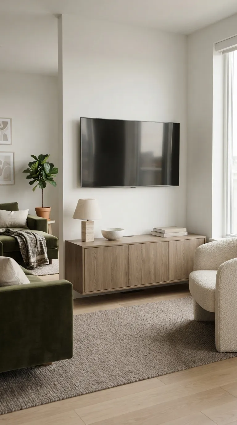 best tv stand ideas for apartments Hidden Cable Console