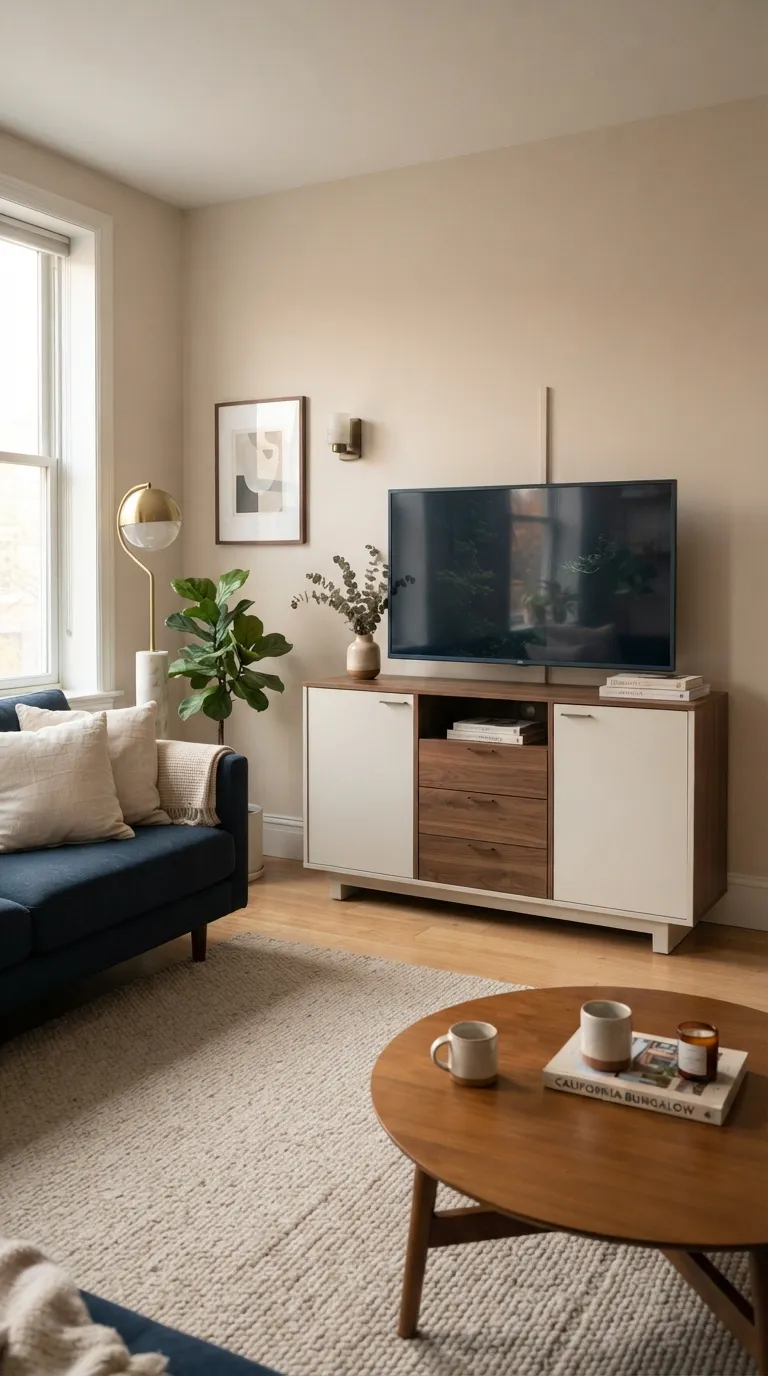 best tv stand ideas for apartments Two-Tone Storage Unit