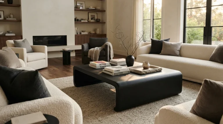 black modern coffee table living room ideas